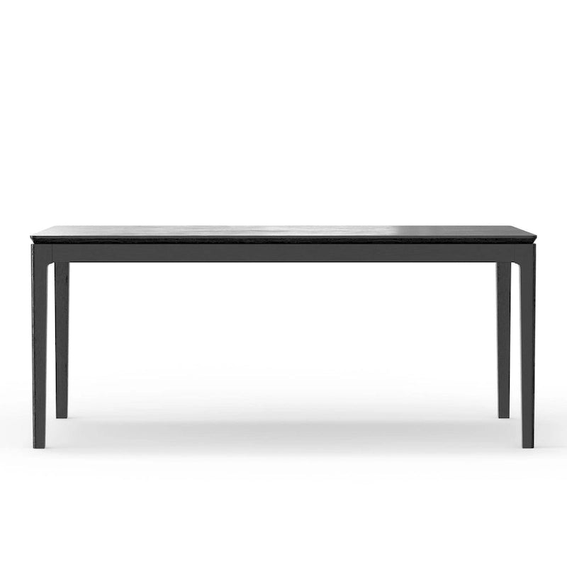 Rectangular Solid Wood Dining Table, Vintage Black