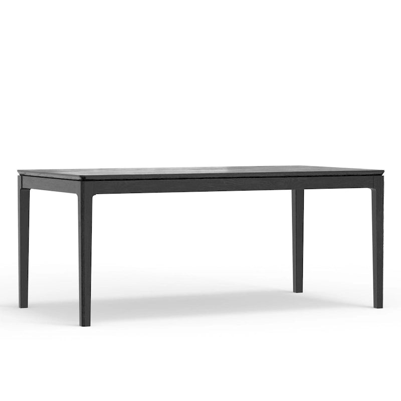 Rectangular Solid Wood Dining Table, Vintage Black