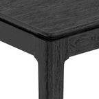 Rectangular Solid Wood Dining Table, Vintage Black