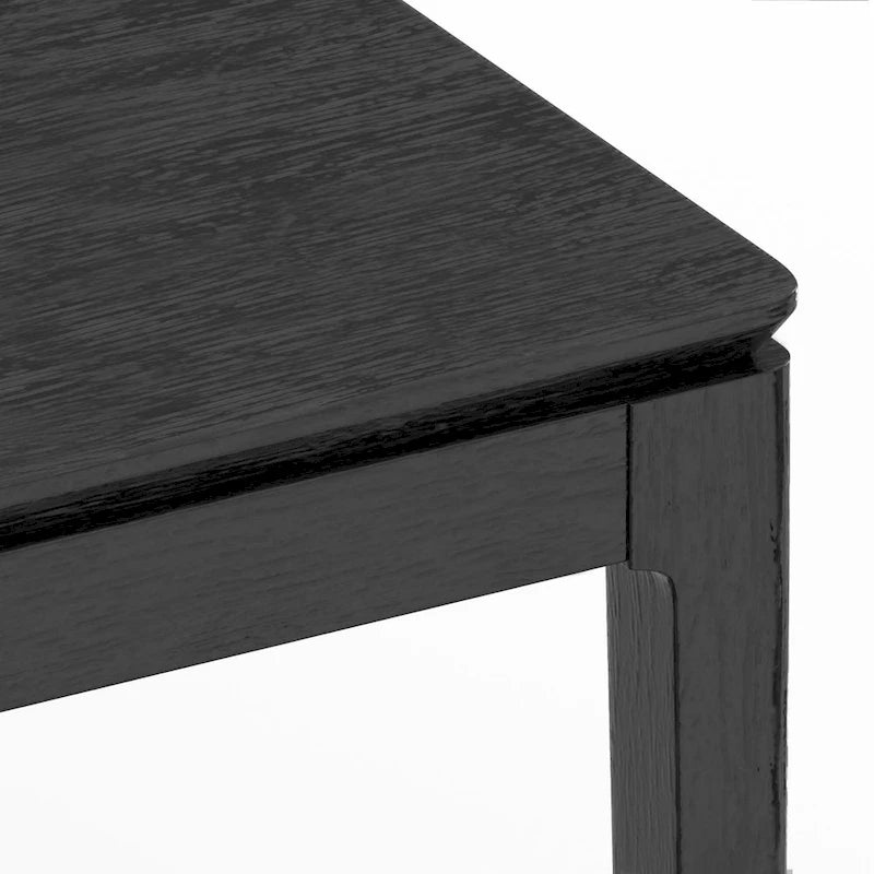 Rectangular Solid Wood Dining Table, Vintage Black