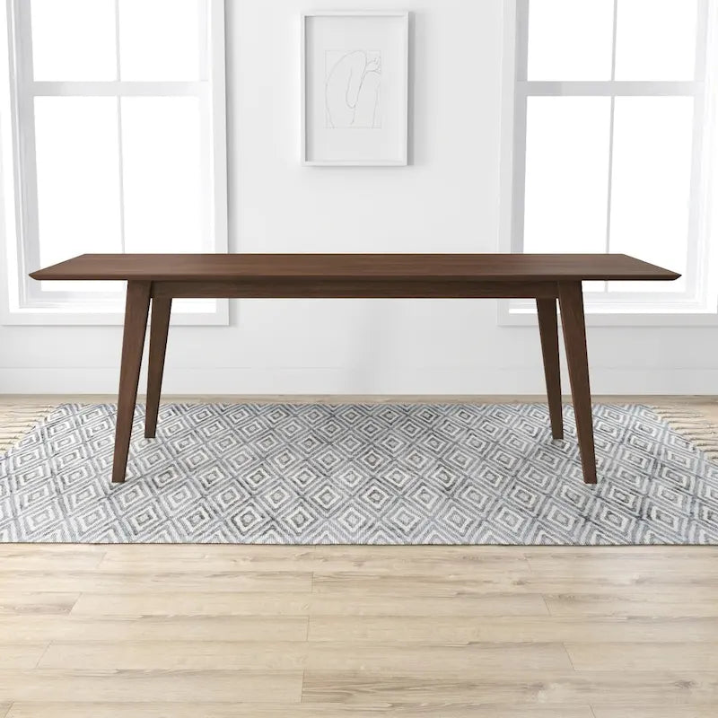 Mid-Century 86-Inch Rectangular Dining Table in Walnut