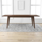 Mid-Century 86-Inch Rectangular Dining Table in Walnut