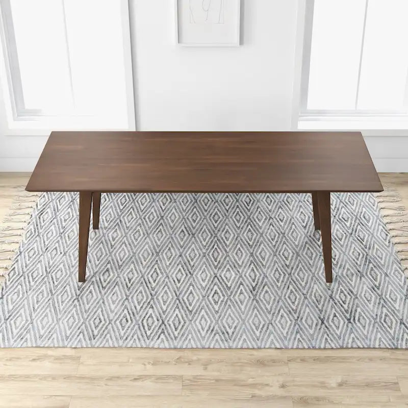 Mid-Century 86-Inch Rectangular Dining Table in Walnut