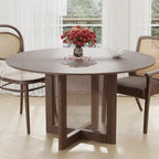 Solid Wood 52-Inch Round Dining Table for 6