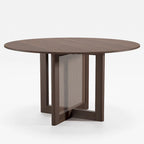 Solid Wood 52-Inch Round Dining Table for 6