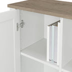 Hall Tree Shoe Bench and Storage Cabinet Set