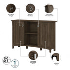 Hall Tree Shoe Bench and Storage Cabinet Set