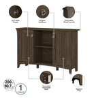 Hall Tree Shoe Bench and Storage Cabinet Set