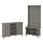 Hall Tree Shoe Bench and Storage Cabinet Set