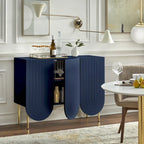 3-Door Scalloped Mid-Century Sideboard