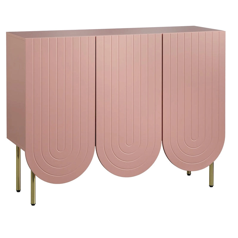 3-Door Scalloped Mid-Century Sideboard