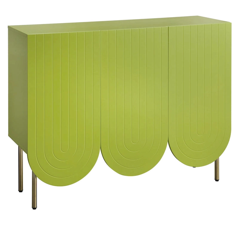 3-Door Scalloped Mid-Century Sideboard