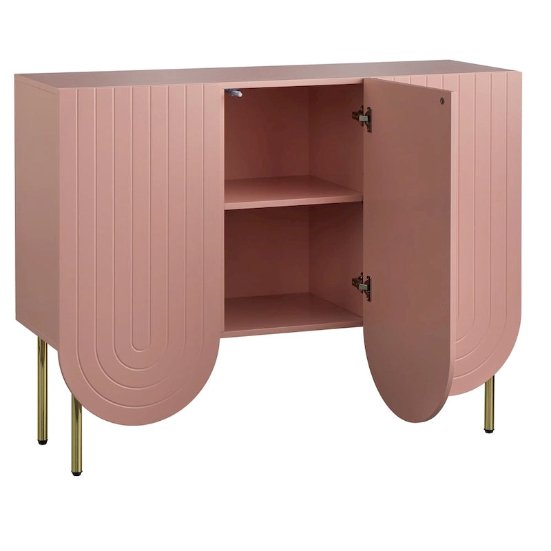 3-Door Scalloped Mid-Century Sideboard
