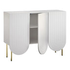 3-Door Scalloped Mid-Century Sideboard
