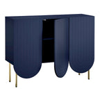 3-Door Scalloped Mid-Century Sideboard