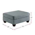 Upholstered Cocktail Ottoman