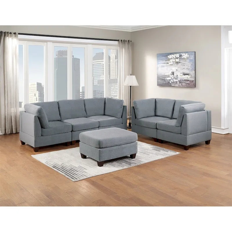 Upholstered Cocktail Ottoman