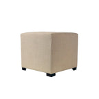 Quadratischer Hocker mit 4-Knopfheftungen