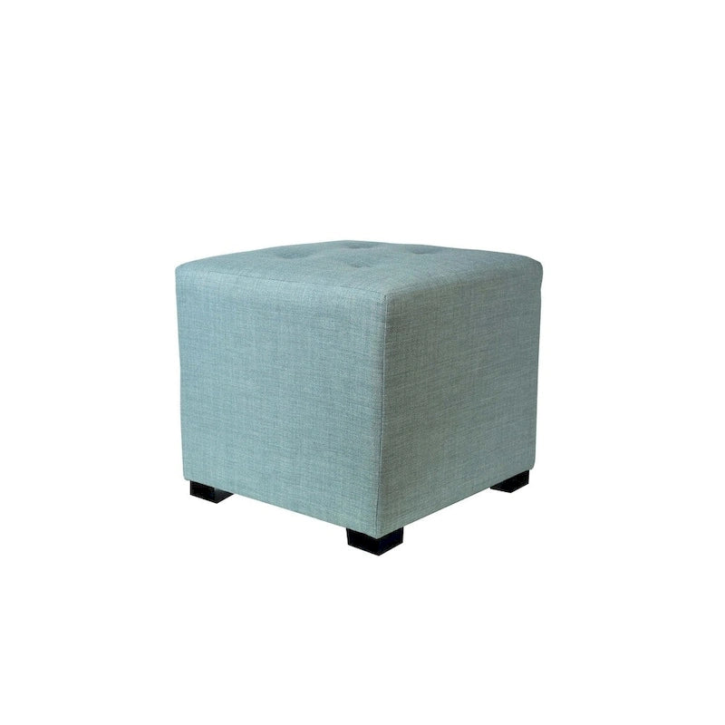 Solid 4-Button Tufted Square Ottoman