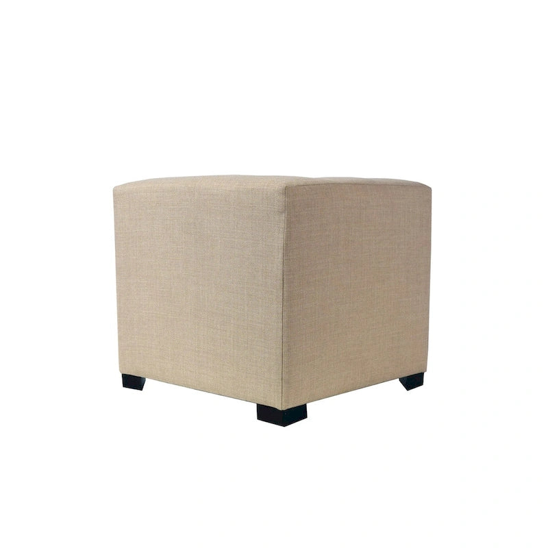 Quadratischer Hocker mit 4-Knopfheftungen