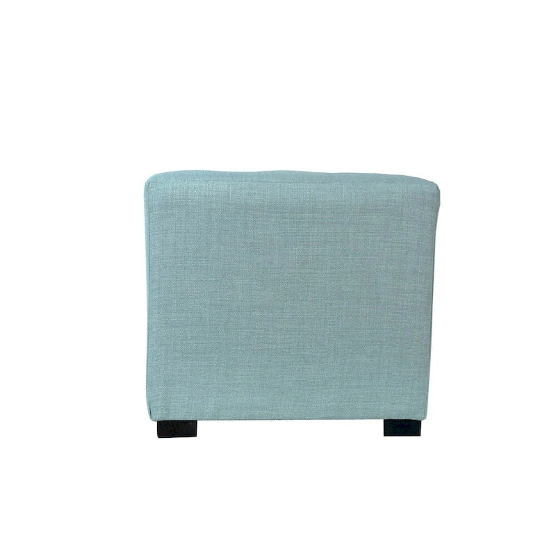 Quadratischer Hocker mit 4-Knopfheftungen