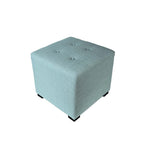 Quadratischer Hocker mit 4-Knopfheftungen