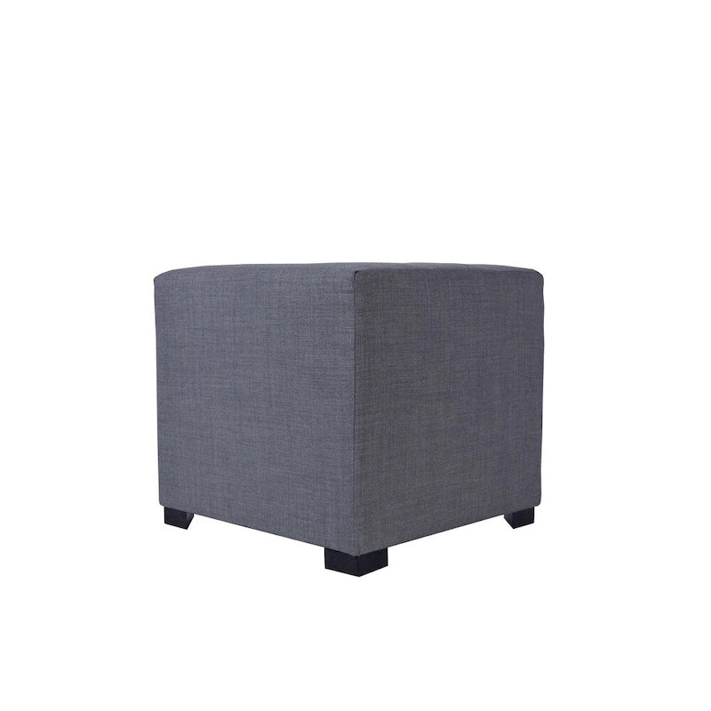 Quadratischer Hocker mit 4-Knopfheftungen