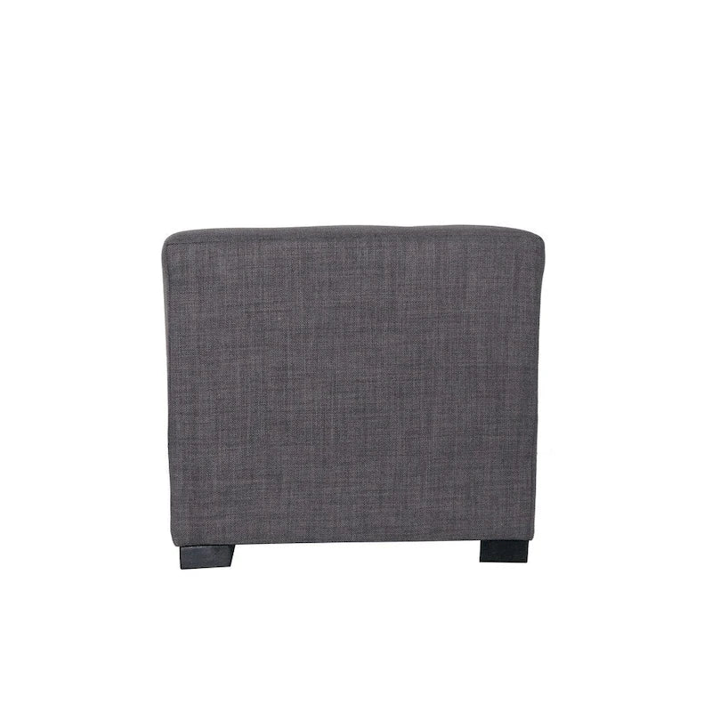 Quadratischer Hocker mit 4-Knopfheftungen