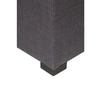 Quadratischer Hocker mit 4-Knopfheftungen