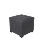 Quadratischer Hocker mit 4-Knopfheftungen