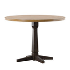 Round Two-Tone Pedestal Dining Table