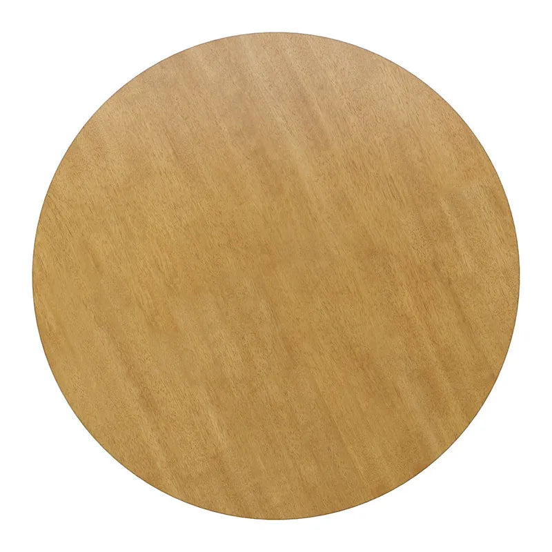 Round Two-Tone Pedestal Dining Table