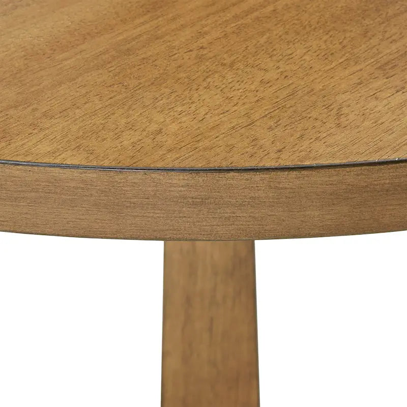 Round Two-Tone Pedestal Dining Table