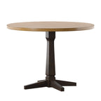 Round Two-Tone Pedestal Dining Table