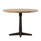 Round Two-Tone Pedestal Dining Table