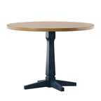 Round Two-Tone Pedestal Dining Table