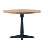 Round Two-Tone Pedestal Dining Table
