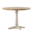 Round Two-Tone Pedestal Dining Table