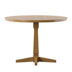 Round Two-Tone Pedestal Dining Table