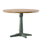 Round Two-Tone Pedestal Dining Table