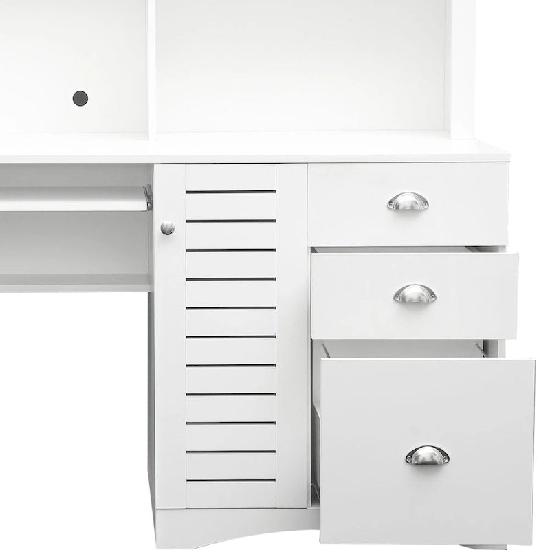 Computertisch für das Homeoffice mit Aufsatzschrank