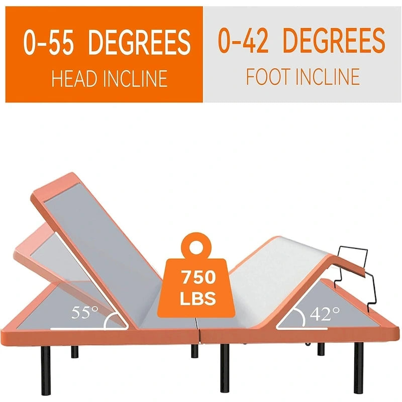 Adjustable Bed Frame with Massage