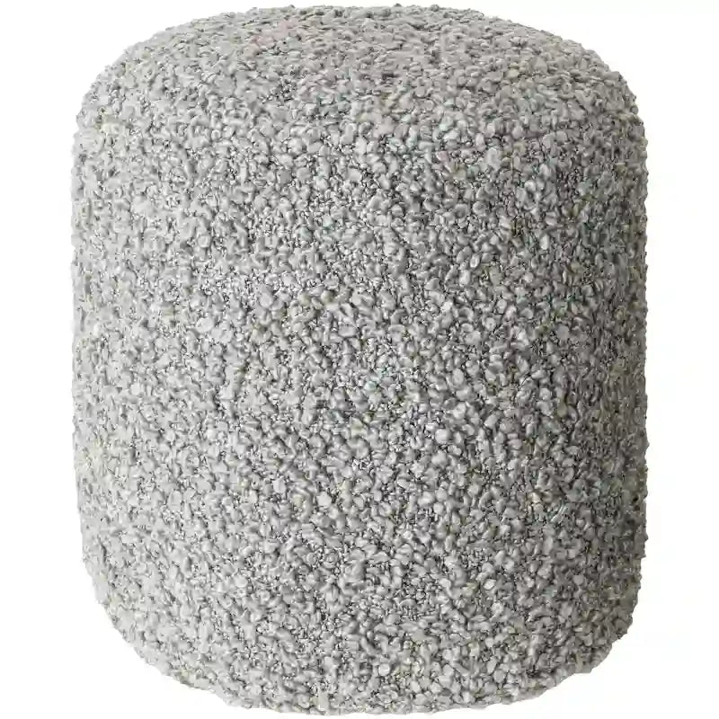 Shaggy Boucle 18-Inch Pouf