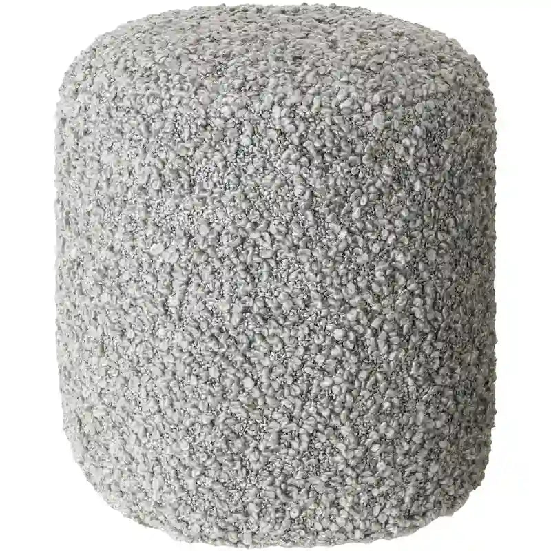 Shaggy Boucle 18-Inch Pouf