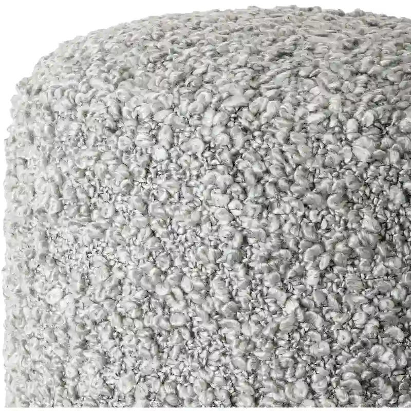 Shaggy Boucle 18-Inch Pouf
