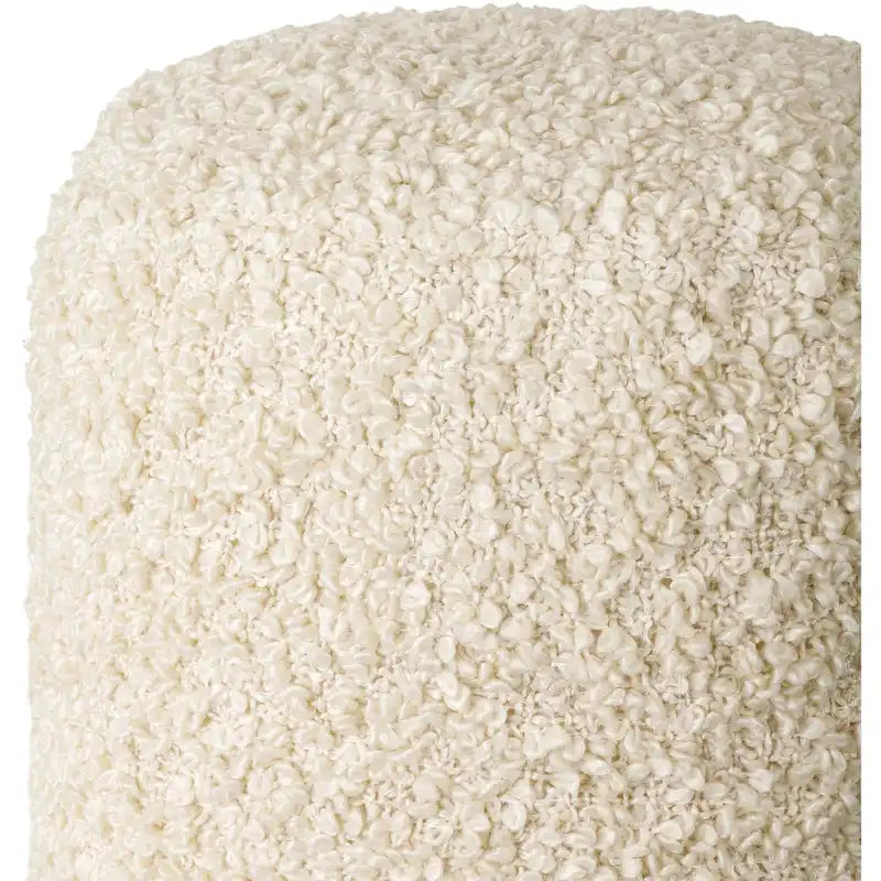 Shaggy Boucle 18-Inch Pouf