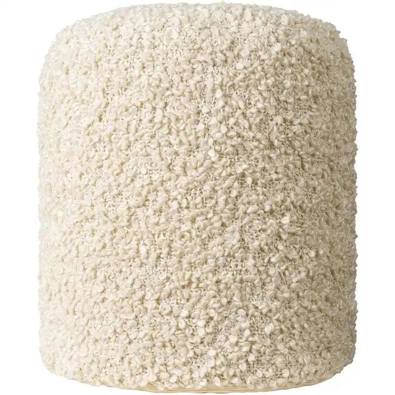 Shaggy Boucle 18-Inch Pouf
