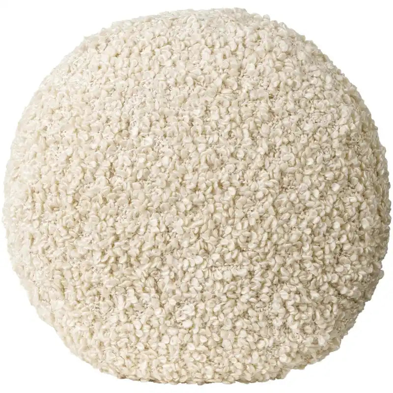 Shaggy Boucle 18-Inch Pouf