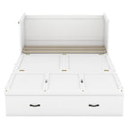 Full Size Murphy Bed with Storage Drawer and USB Ports, Gray