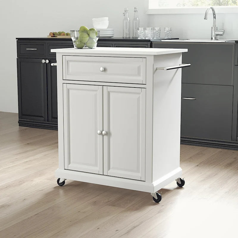 Portable Granite Top Kitchen Cart - 31W x 18D x 35.5H